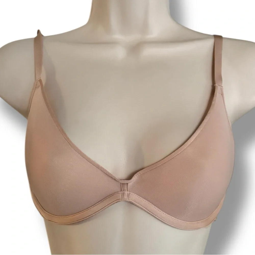 SKIMS Weightless Scoop Bra in Mica Light Tan Size 32D - Picture 2 of 8